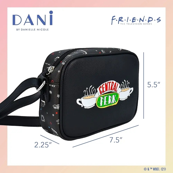 Dani By Danielle Nicole Friends Central Perk Logo Crossbody Bag - Picture 3 of 7